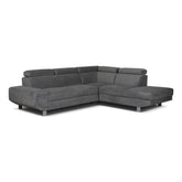 Artic Right Hand Facing Corner Sofa Bed With Storage Box - Grey