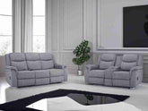 Galaxy Tech Fabric 3+2 Seater Sofa - Grey