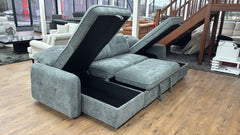 Moscow U Shaped Storage Sofa Bed - Grey