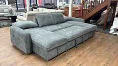 Moscow U Shaped Storage Sofa Bed - Grey
