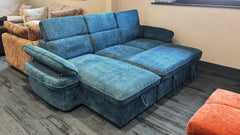 Hudson Universal Corner Sofa Bed - Blue