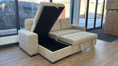 Palermo Universal Corner Sofabed With Storage â€“ Beige