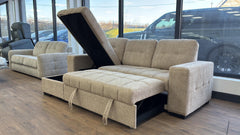 Palermo Universal Corner Sofabed With Storage â€“ Beige