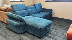Hudson Universal Corner Sofa Bed - Blue