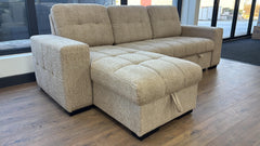 Palermo Universal Corner Sofabed With Storage â€“ Beige
