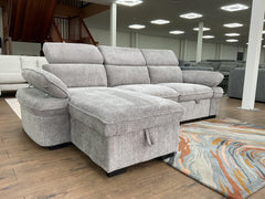 Hudson Universal Corner Sofa Bed - Grey