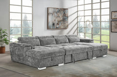 Alaya Large U Shape Sofa Bed - Grey