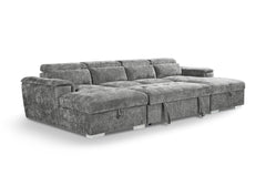 Alaya Large U Shape Sofa Bed - Grey