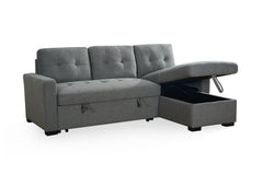 Alder Universal Fabric Corner Sofabed - Grey