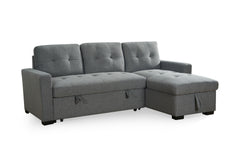 Alder Universal Fabric Corner Sofabed - Grey