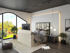 Alicia Luxe Metal Electric TV Bed Frame