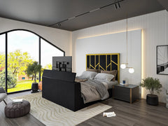 Alicia Luxe Metal Electric TV Bed Frame