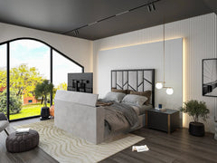Alicia Luxe Metal Electric TV Bed Frame