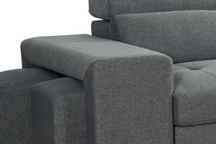 Artemis Universal Fabric Corner Sofabed - Grey