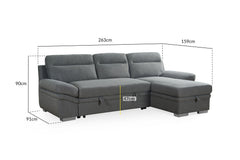 Astra Universal Sofa Bed - Grey