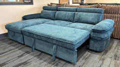 Hudson Universal Corner Sofa Bed - Blue