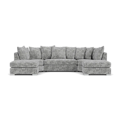 Bishop Scatterback Sofa Platinum U Shape Corner