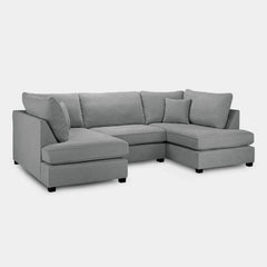 Carnaby Sofa Plush Grey U Shape Corner