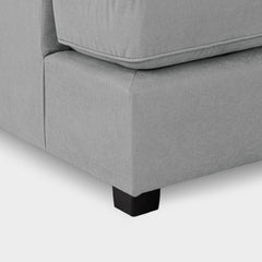 Carnaby Sofa Plush Grey U Shape Corner