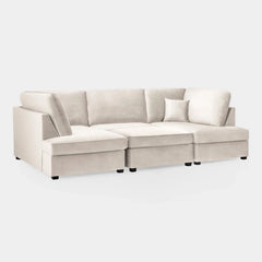 Carnaby Sofa Plush Beige U Shape Corner