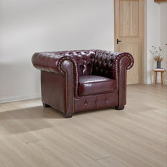 Chesterfield Sofa Oxblood Armchair Red