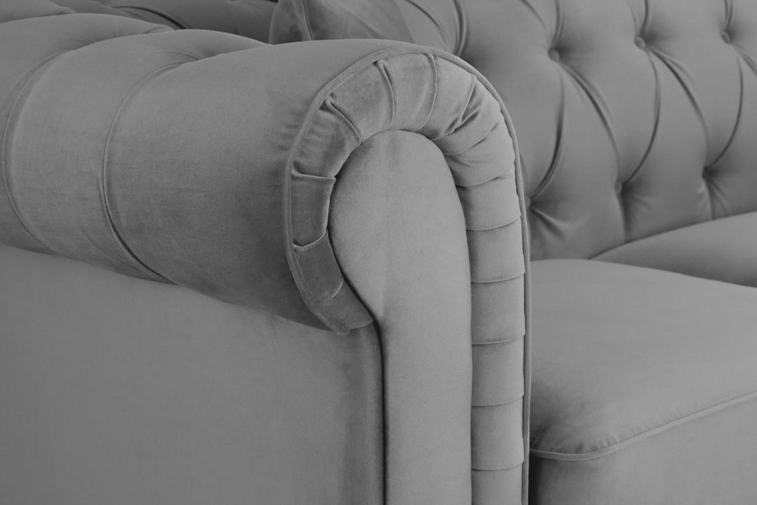 Codd Plush Armchair Sofa - Grey