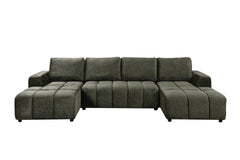Shanghai Luxury U Shape Sofa Bed - Green