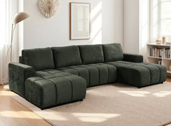 Shanghai Luxury U Shape Sofa Bed - Green