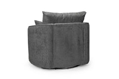 Dunfries Sofa Swivel Chair - Black/Grey
