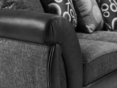 Dunfries Sofa Set - Black/Grey