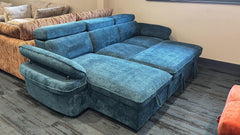 Hudson Universal Corner Sofa Bed - Blue