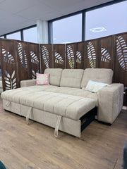 Palermo Universal Corner Sofabed With Storage â€“ Beige