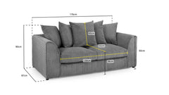 Florus Sofa Set  - Grey