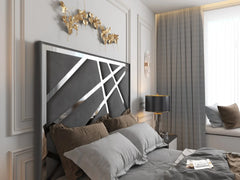 Forsman Upholstered Soft Velvet Electric Tv Bed Frame