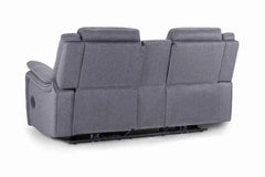 Galaxy Tech Fabric 3+2 Seater Sofa - Grey