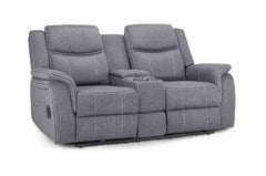 Galaxy Tech Fabric 3+2 Seater Sofa - Grey