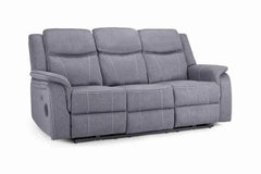 Galaxy Tech Fabric 3+2 Seater Sofa - Grey