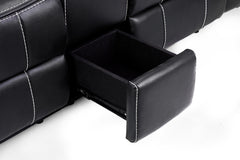 Galaxy Tech Recliner Leather 2 Seater Sofa