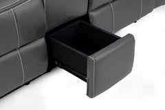 Galaxy Tech Recliner Leather 2 Seater Sofa