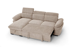 Hudson Universal Corner Sofa Bed - Beige