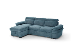 Hudson Universal Corner Sofa Bed - Blue