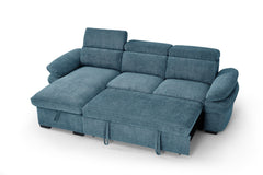 Hudson Universal Corner Sofa Bed - Blue