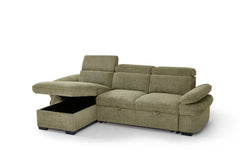Hudson Universal Corner Sofa Bed - Green