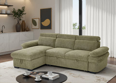 Hudson Universal Corner Sofa Bed - Green