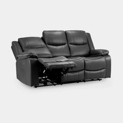 Harald Electric Recliner Sofa Black 3 Seater