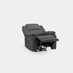 Harald Electric Recliner Sofa Grey Fabric Armchair