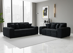 Jacob 3+2 Seater Sofa - Black