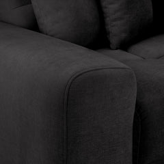 Jacob Sofa Black Left Hand Facing Corner