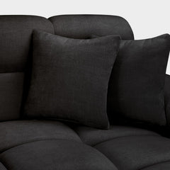 Jacob Sofa Black Right Hand Facing Corner