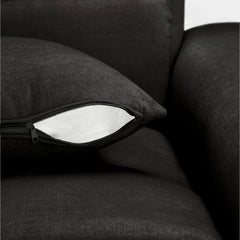 Jacob Sofa Black Right Hand Facing Corner
